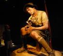 A man admires the 2.4x life-size model in the Gallipoli exhibition